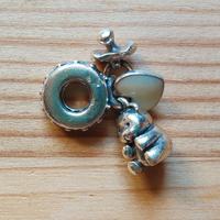 Pandora charm pendente orsetto cuore ciuccio