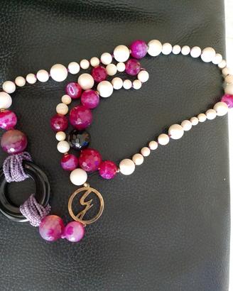 Collana Gattinoni in pietra naturale agata