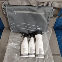 BMW borsa a tracolla+set 3 detergenti originali 