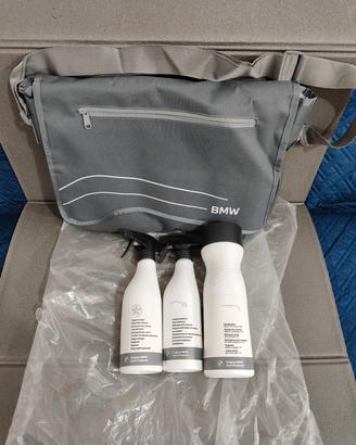 BMW borsa a tracolla+set 3 detergenti originali 