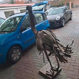 scultura in ferro acidato