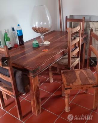 Tavolo etnico con 4 sedie