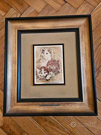 Quadro I gattini di Aldo Raimondi esemplare N. 94