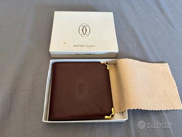 Portafoglio Cartier Vintage Bordeaux con garanzia