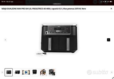 Friggitrice aria Ninja DualZone Max Pro 9,5 Lt NEW