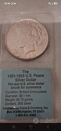 monete argento fior di conio USA SILVER DOLLAR 