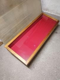 vetrina, bacheca espositiva in legno - da tavolo