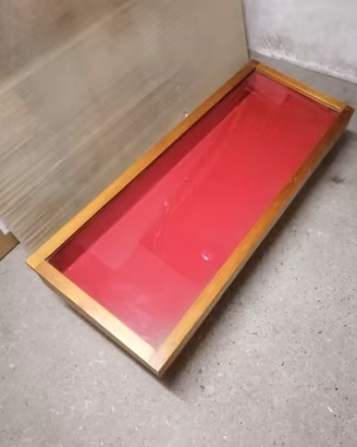 vetrina, bacheca espositiva in legno - da tavolo