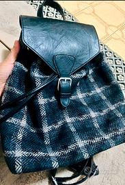 Zainetto NUOVO pelle e stoffa 