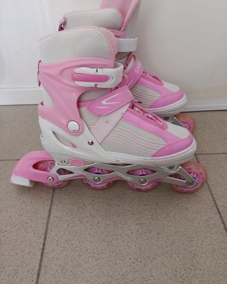 Pattini in linea regolabili bambina Pyhart - Rosa