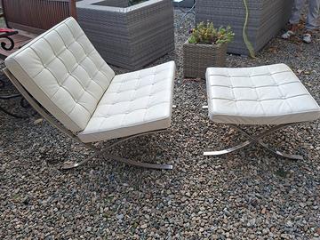 Poltrona e Pouf stile Barcelona