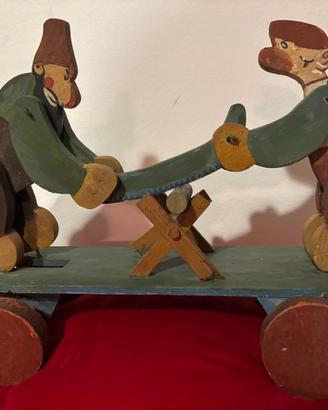 GIOCO ANTICO IN LEGNO PRIMI DEL 900 A TRAINO
