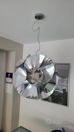 Lampadario Panzeri Floral design moderno cromato