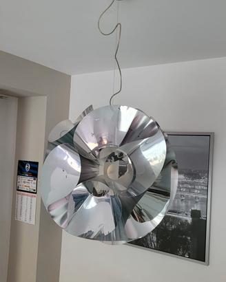 Lampadario Panzeri Floral design moderno cromato