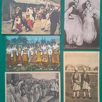 Cartoline Albania Costumi Lotto 5 Anni 40 Rarissim