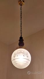 Lampadario vintage sfera decorata