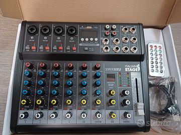 mixer audio proel italian stage  2mix8xu