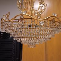 Lampadario Svarovsky placato oro 