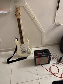 Chitarra elettrica con amplificatore