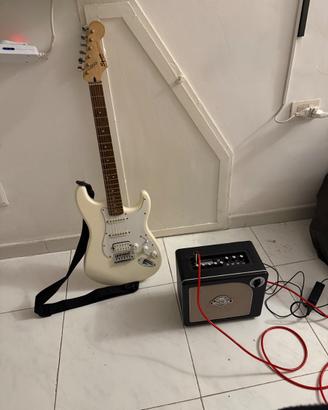 Chitarra elettrica con amplificatore