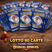 Lotto 80 carte Pokemon Ossidiana infuocata