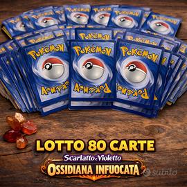 Lotto 80 carte Pokemon Ossidiana infuocata
