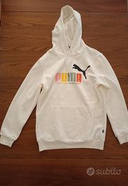 Felpa con cappuccio bianca da uomo PUMA