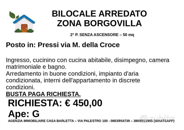 Appartamento ARREDATO - zona Borgovilla