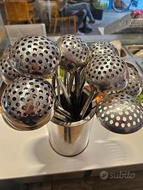 Mestoli forati in acciaio inox professionali