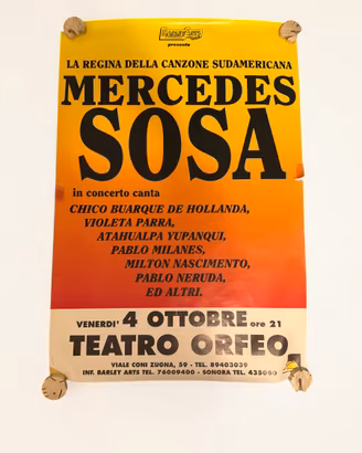 Manifestó Mercedes Sosa Milano 1991