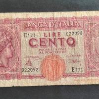 Banconota 100 lire turrita 1944 Luogotenenza