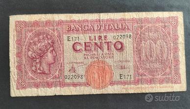 Banconota 100 lire turrita 1944 Luogotenenza
