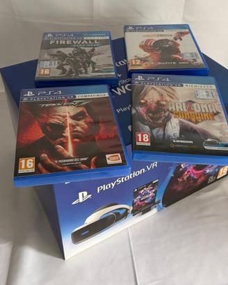 PlayStation VR CUH-ZVR2 + adattatore PS5 + 4 gioch