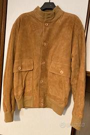 Bomber Vera Pelle 100% Scamosciata Tg. 50 Italia