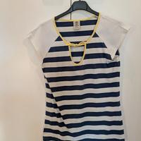 T-shirt Timberland a righe bianche e blu