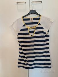 T-shirt Timberland a righe bianche e blu