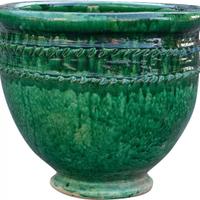 Vaso Alto Decorativo in Terracotta Verde Spedizion