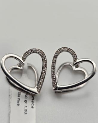 Orecchini Comete Oro Bianco 18 Kt e Diamanti