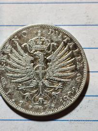1 lira argento aquila araldica 1902