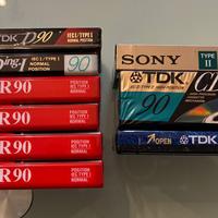 Casette varie (TDK, Sony, Maxell) sigillate 90 min