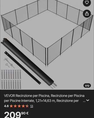 Recinzione piscina