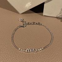 Bracciale alfabeto full diamonds Donna Argento