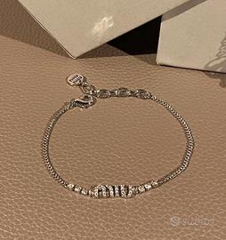 Bracciale alfabeto full diamonds Donna Argento