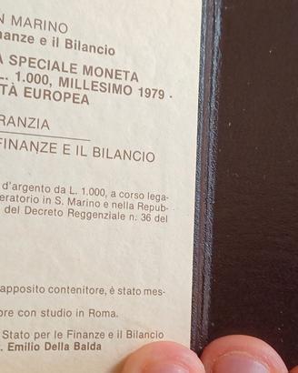 1000 lire 1979 san marino argento