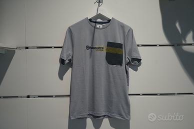 T-Shirt Moto Husqvarna Origin Pocket Tee Grigia co