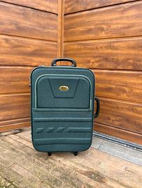 Valigia trolley media unisex tessuto canvas.