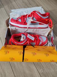 Nike Dunk Low Off White University Red 