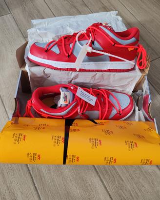 Nike Dunk Low Off White University Red 