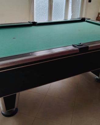 biliardo completo di stecche e palline