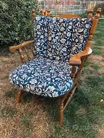 Poltrona sedia dondolo Chiavari vintage